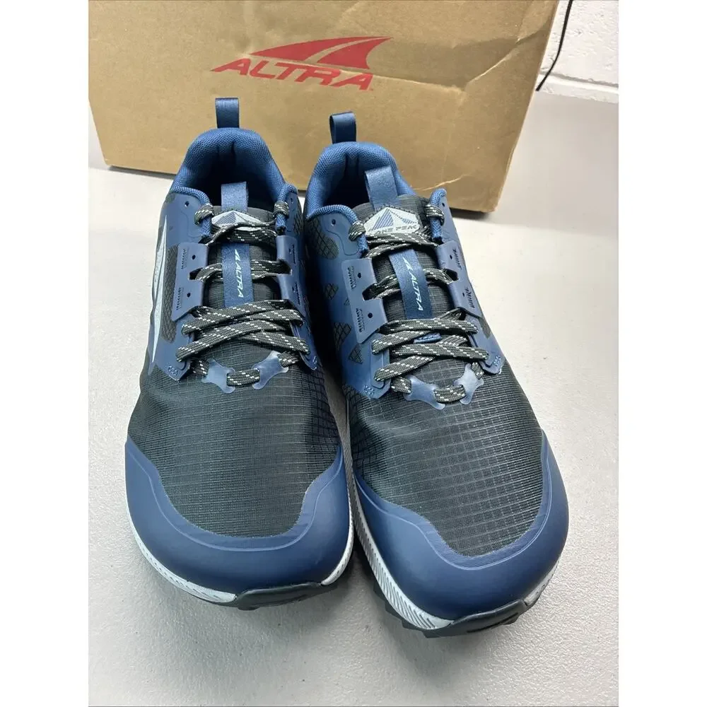 New Altra Men's Lone Peak 8 Wide ToeTrail Running Size 11 Blue Black With Box